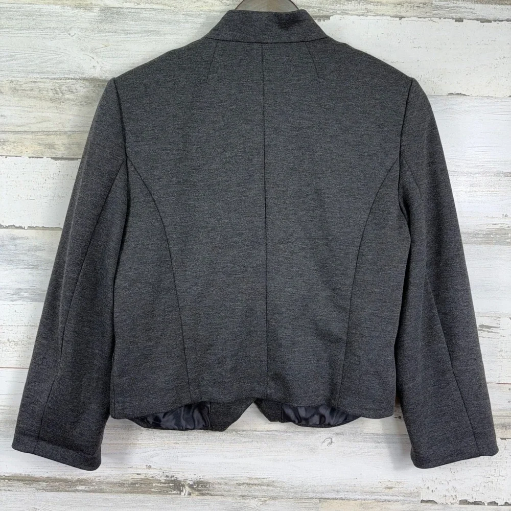 Lauren Conrad Open Cropped Blazer Jacket‎ Size 12 Gray Career Work Business